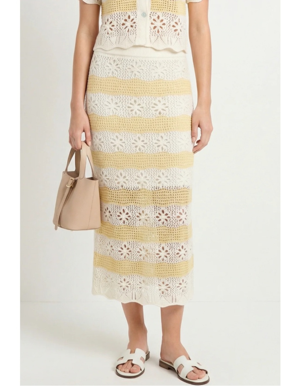 NWT Miou Muse Crochet Knit Skirt Small - Picture 2 of 6